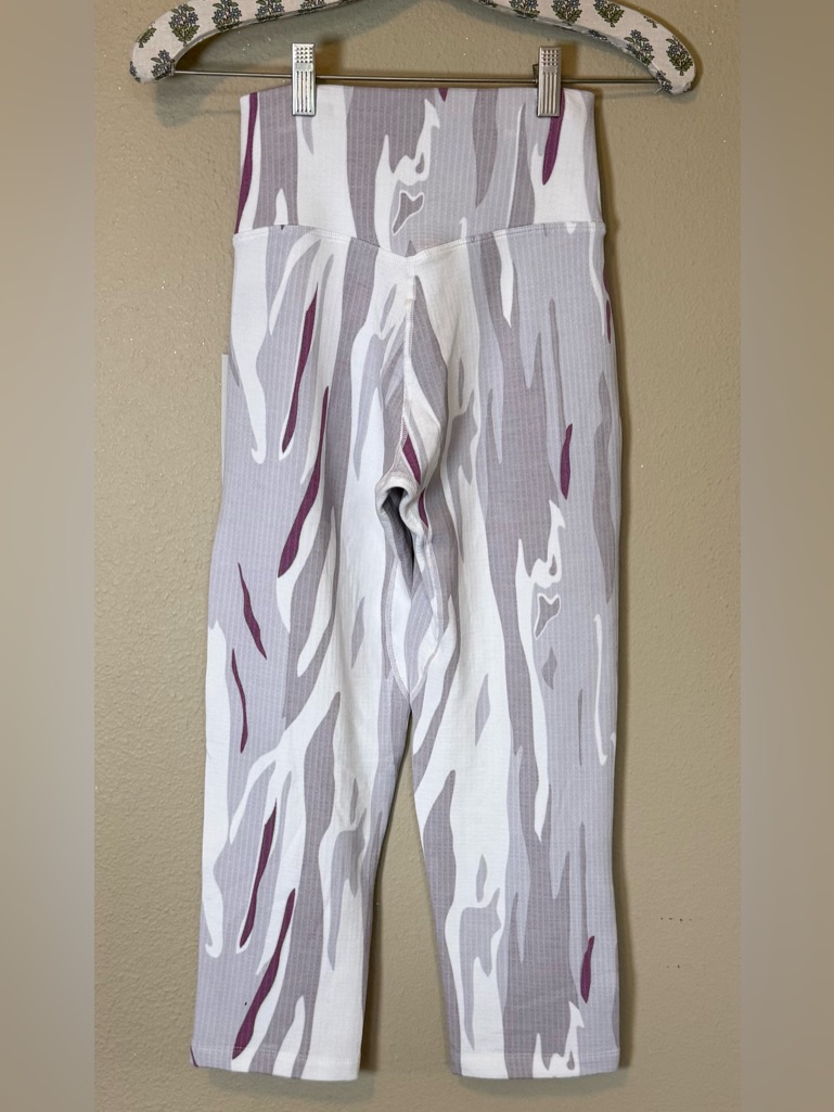 L Bent Womens Heavyweight Grid Fleece 3/4 Wool Blend Legging Nwt Small — image 3 of 8